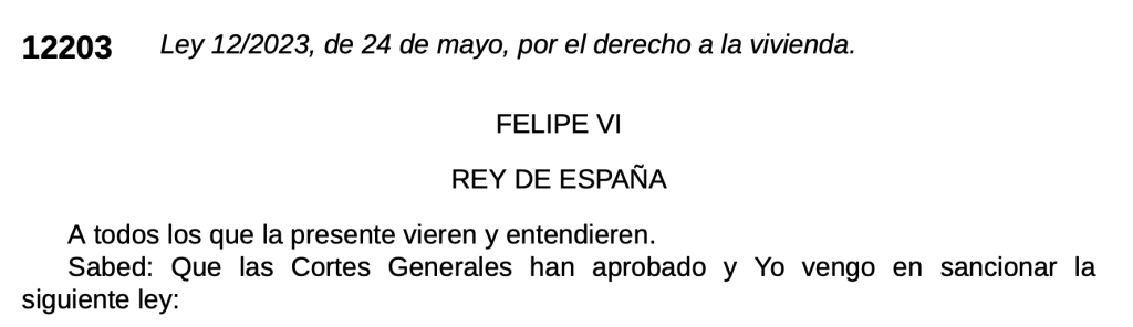 LEY DE VIVIENDA